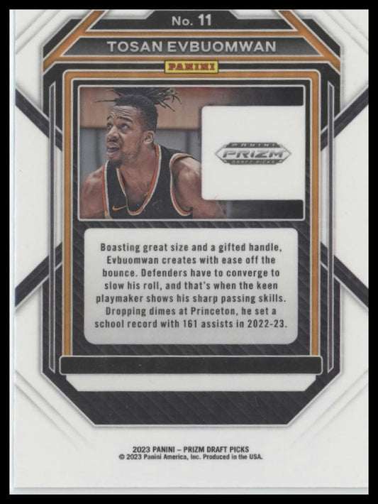 2023 Panini Prizm Draft Picks #11 Tosan Evbuomwan
