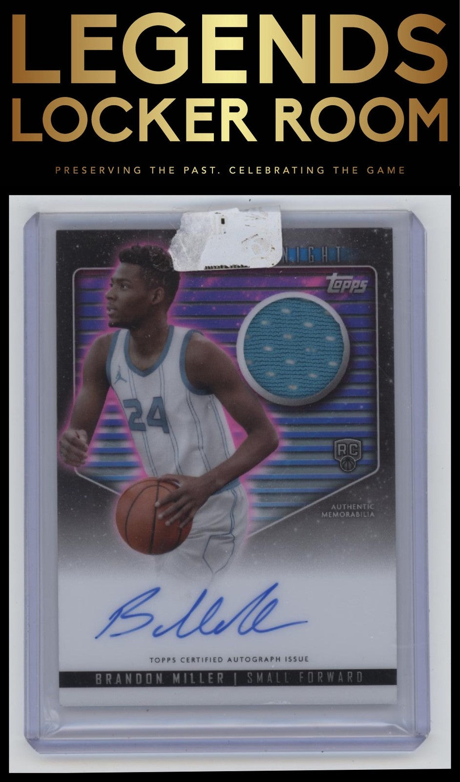 2023-24 Topps Midnight #RJA-BM Brandon Miller Rookie Jersey Autographs