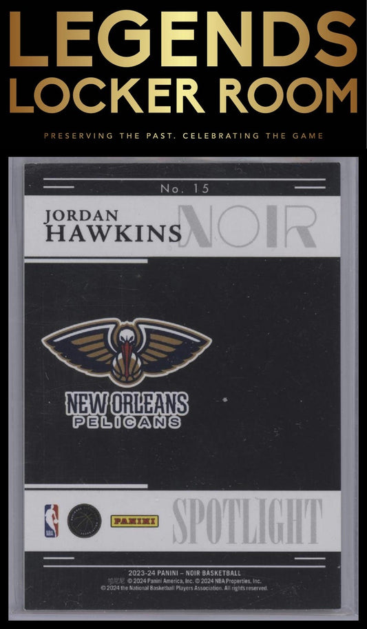 2023-24 Panini Noir #15 Jordan Hawkins Spotlight #/99