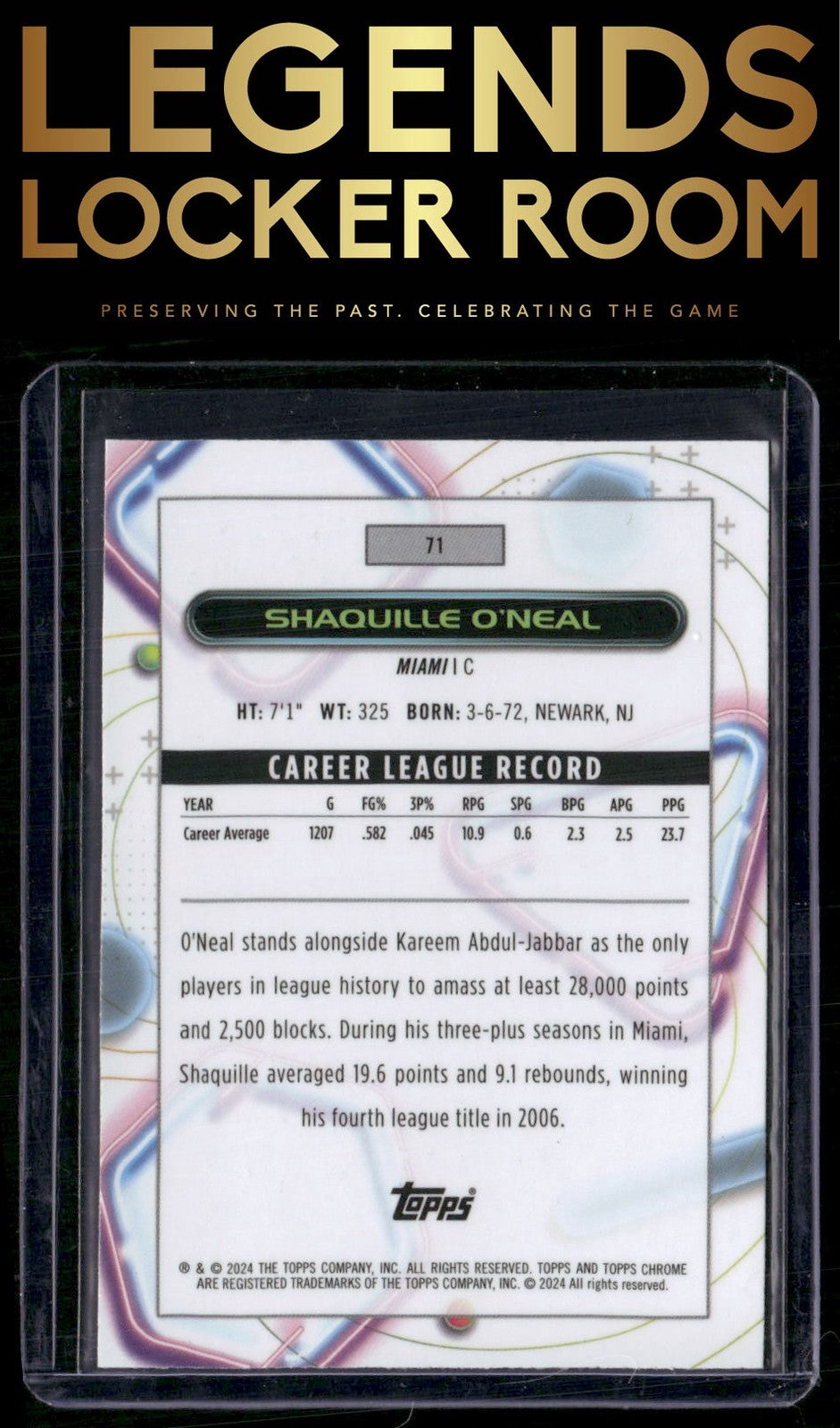 2023-24 Topps Chrome Cosmic #71 Shaquille O'Neal