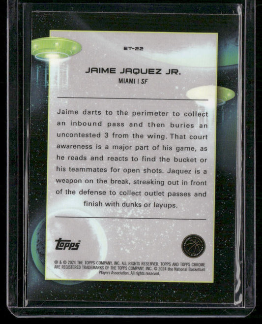 2023-24 Topps Chrome Cosmic #ET-22 Jaime Jaquez Jr. Extraterrestrial Talent