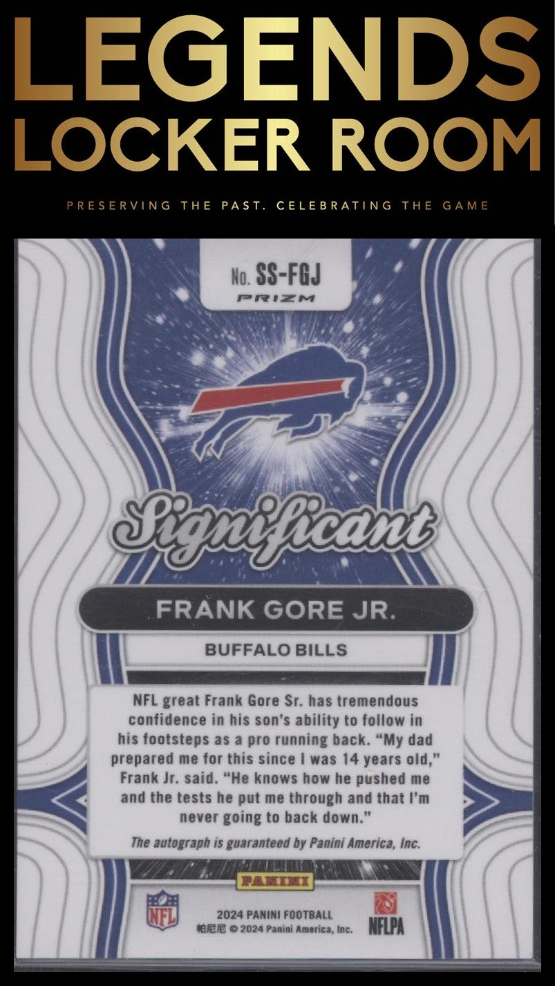 2024 Panini Prizm #SS-FGJ Frank Gore Jr. Significant Signatures
