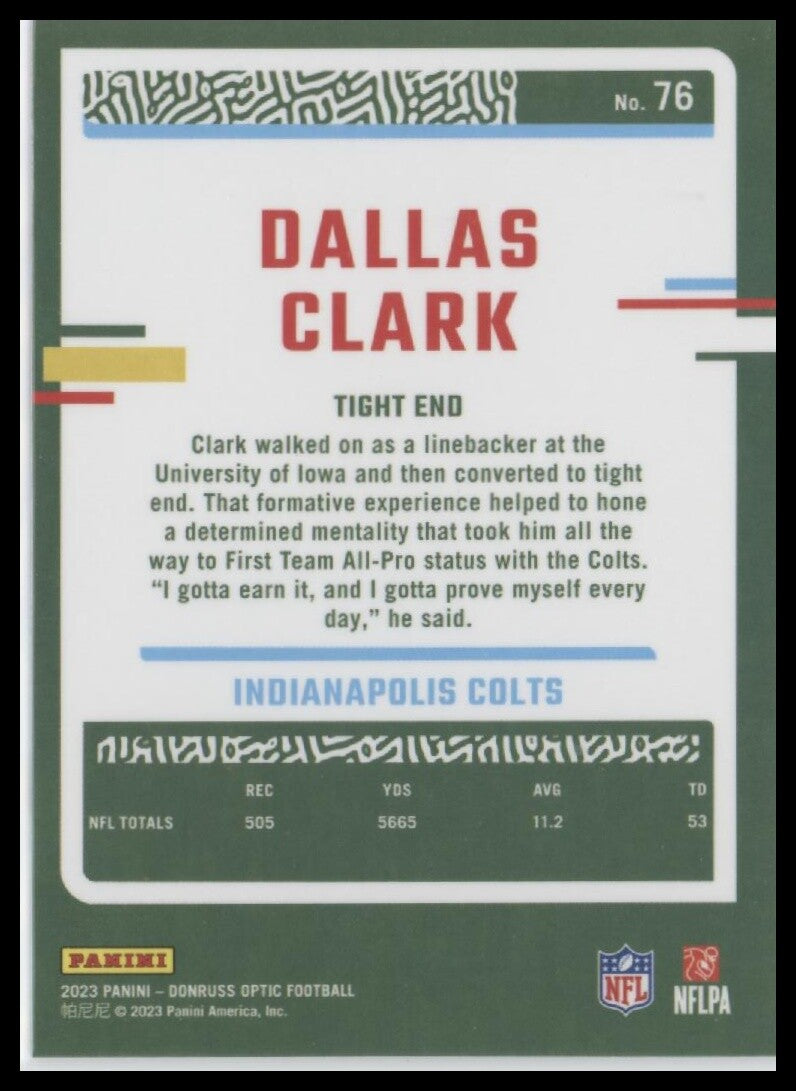 2023 Donruss Optic #76 Dallas Clark