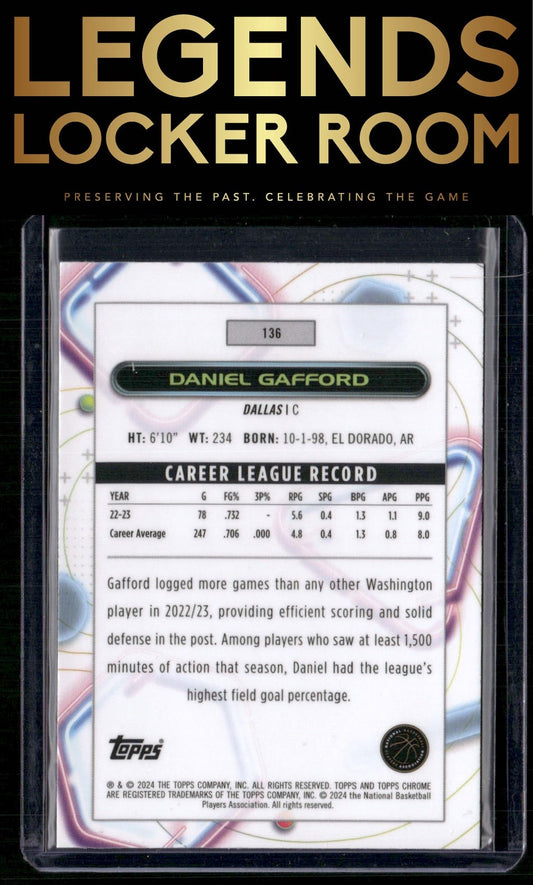 2023-24 Topps Chrome Cosmic #136 Daniel Gafford