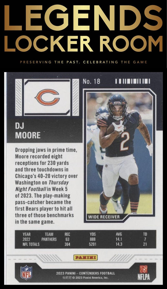 2023 Panini Contenders #18 DJ Moore