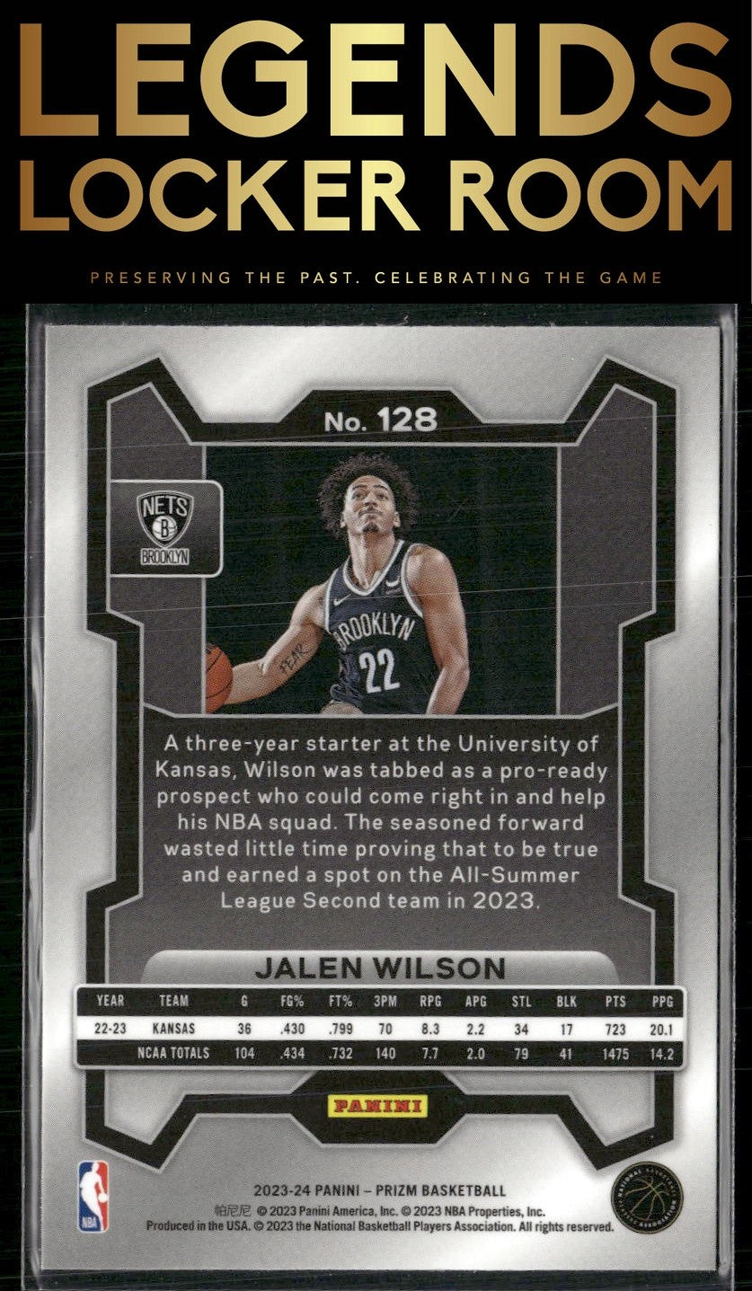 2023-24 Panini Prizm #128 Jalen Wilson