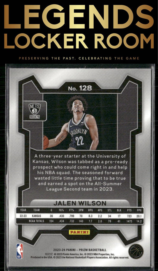 2023-24 Panini Prizm #128 Jalen Wilson
