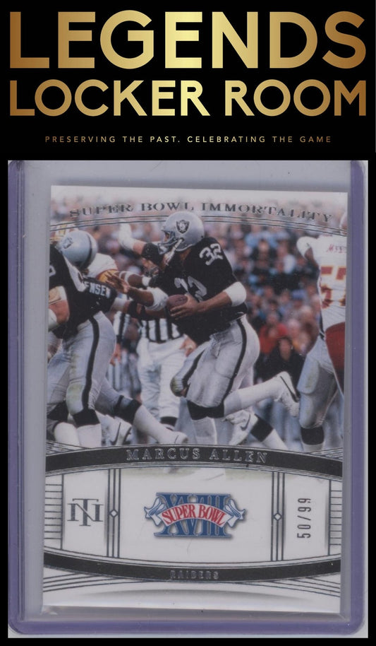 2023 Panini National Treasures #SB-MAN Marcus Allen Super Bowl Immortality #/99