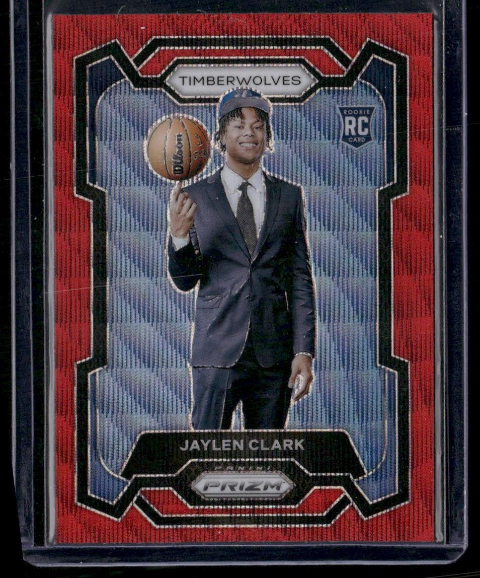 2023-24 Panini Prizm #166 Jaylen Clark Prizms Ruby Wave