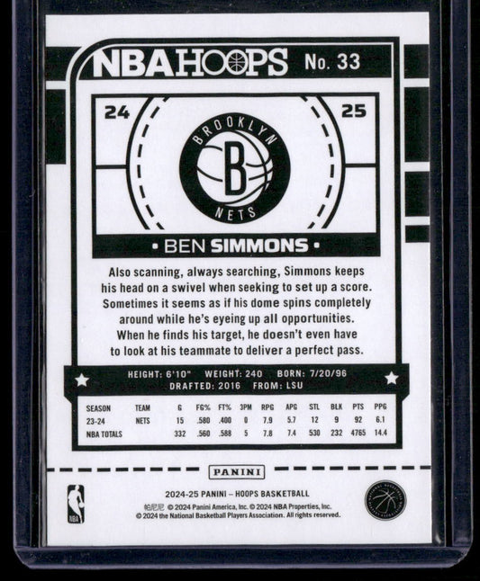 2024-25 Hoops #33 Ben Simmons