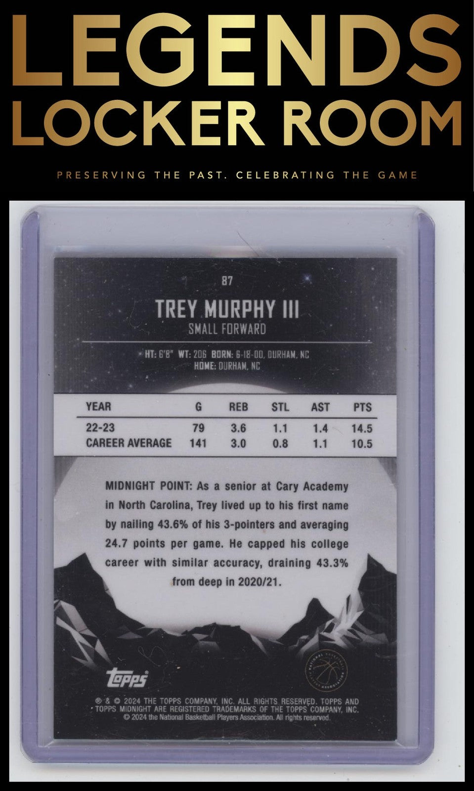 2023-24 Topps Midnight #87 Trey Murphy III
