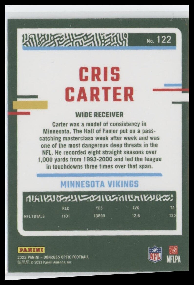 2023 Donruss Optic #122 Cris Carter