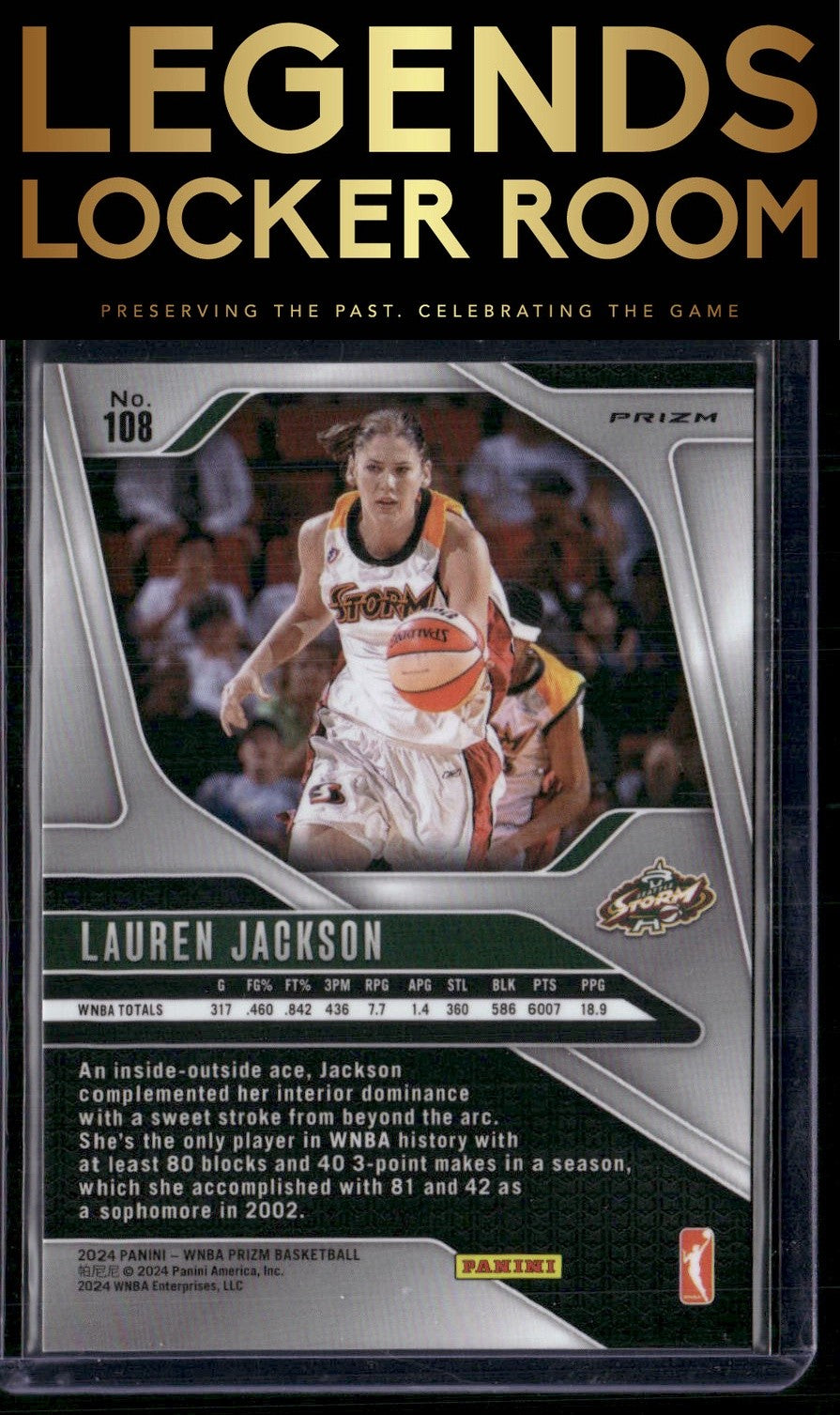 2024 Panini Prizm WNBA #108 Lauren Jackson Silver Prizms