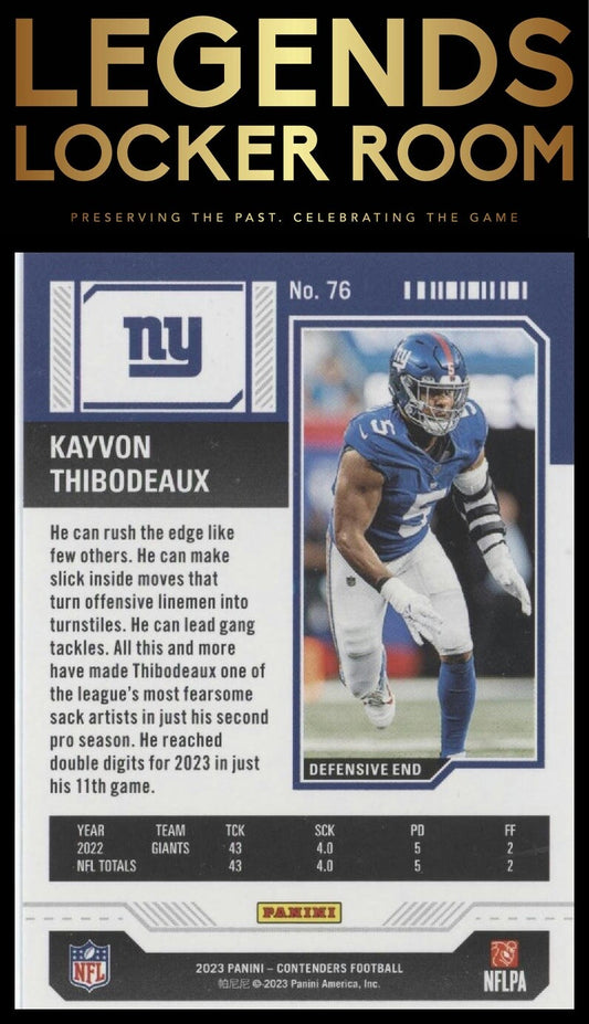 2023 Panini Contenders #76 Kayvon Thibodeaux