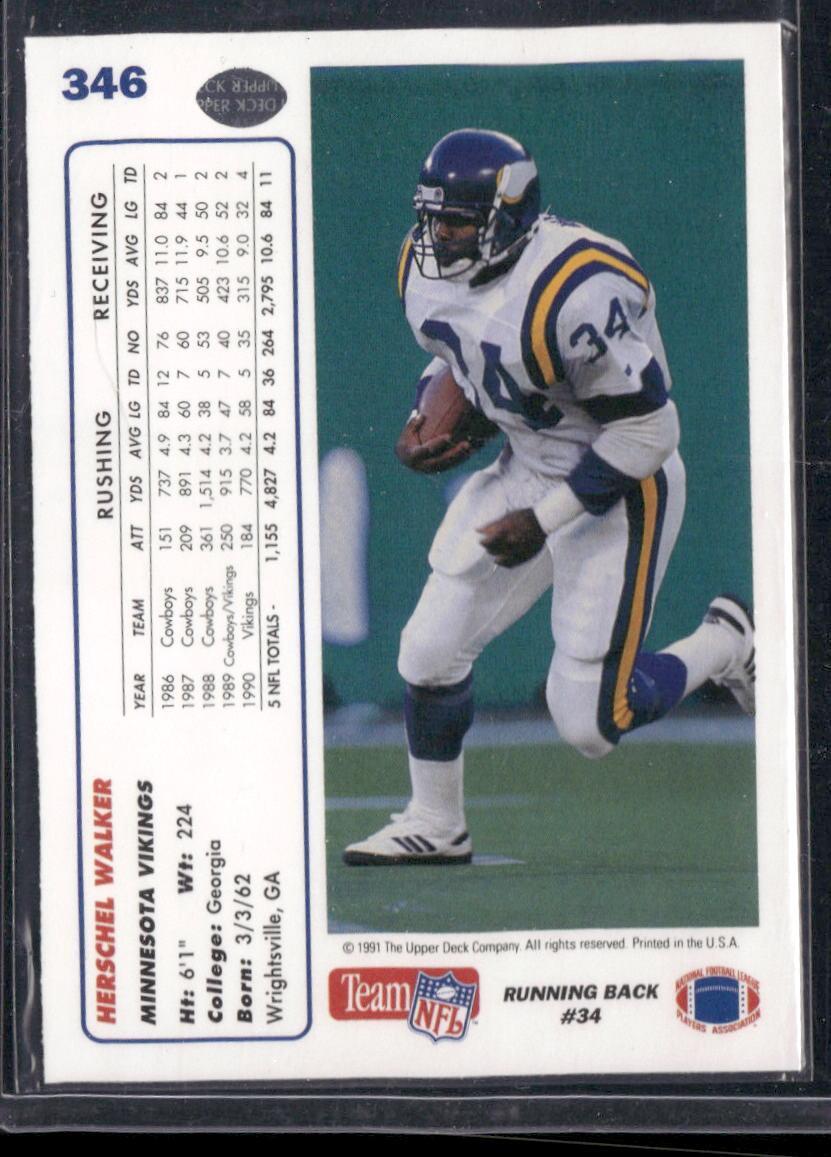 1991 Upper Deck #346 Herschel Walker