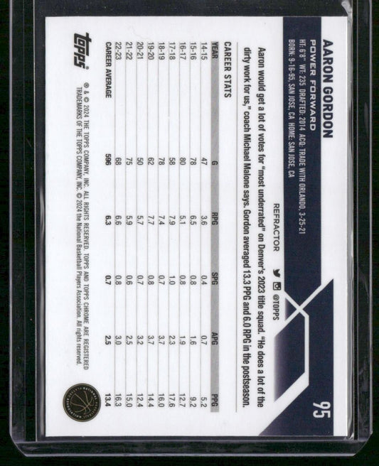 2023-24 Topps Chrome #95 Aaron Gordon Refractors