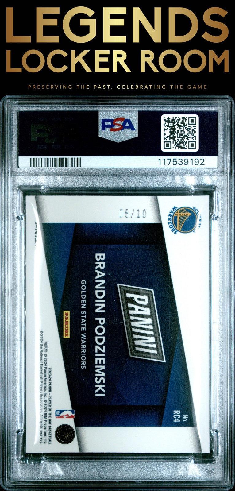 2023 Panini NBA Player Of The Day Marketing Insert Brandin Podziemski /10 PSA 8