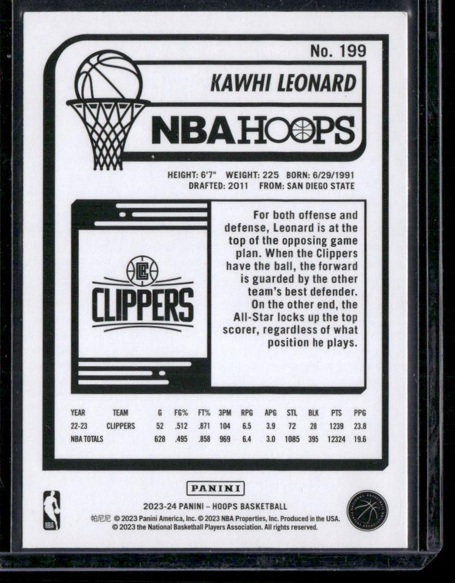 2023-24 Hoops #199 Kawhi Leonard
