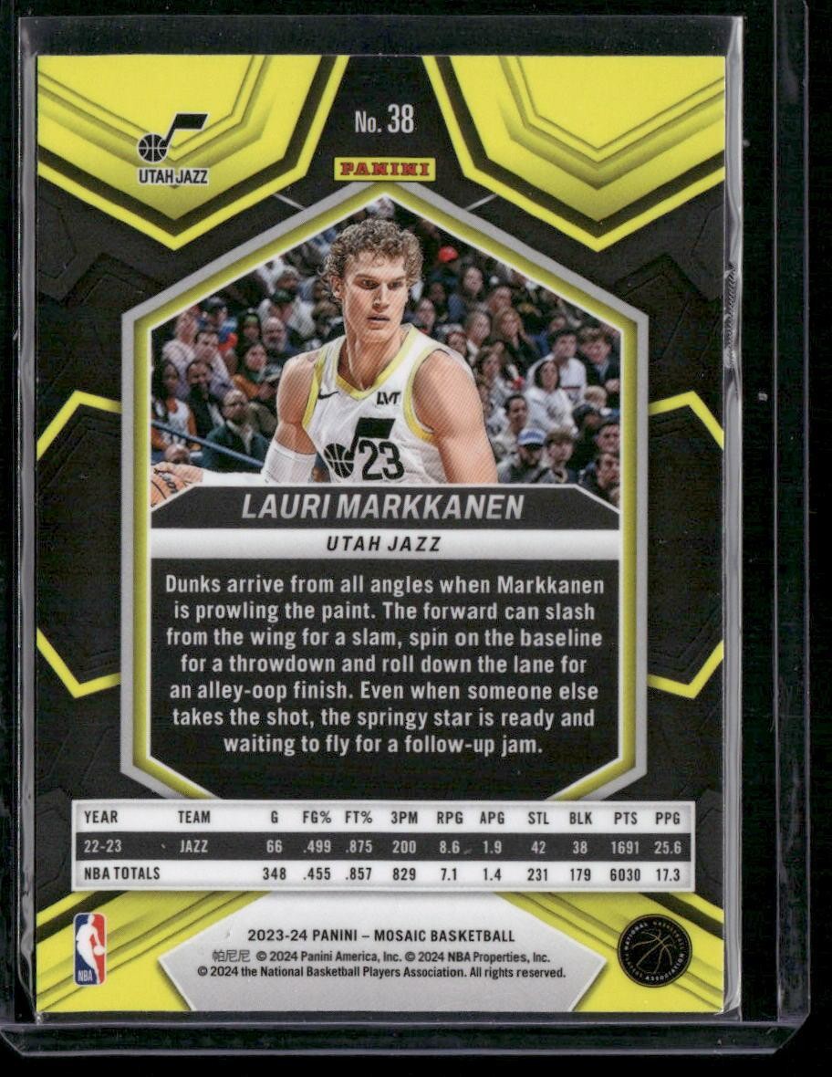 2023-24 Panini Mosaic #38 Lauri Markkanen