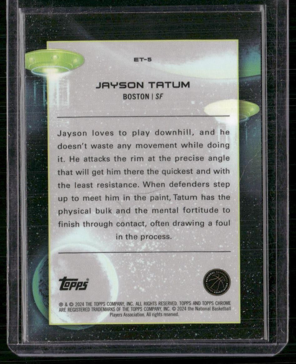 2023-24 Topps Chrome Cosmic #ET-5 Jayson Tatum Extraterrestrial Talent