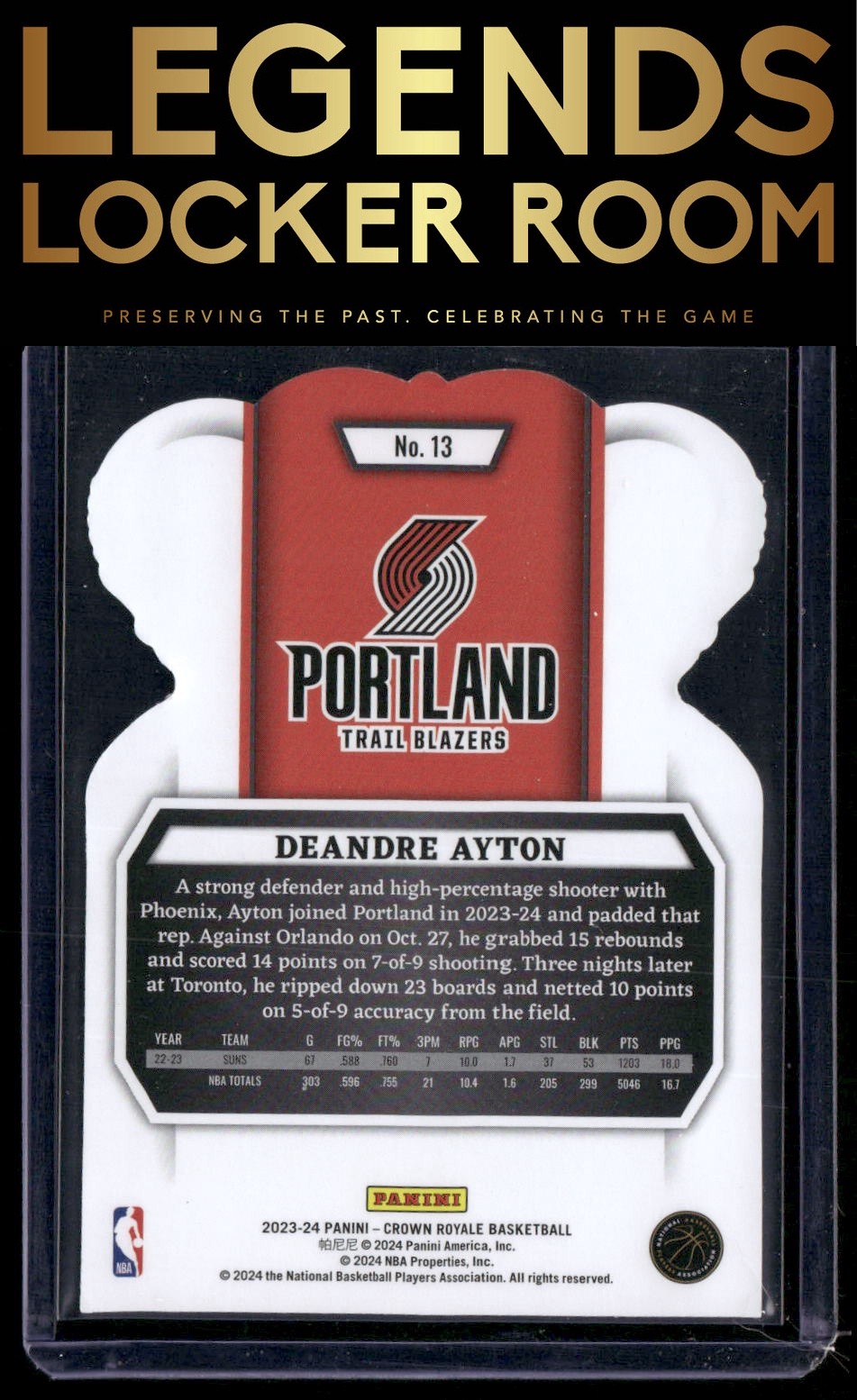 2023-24 Panini Crown Royale #13 Deandre Ayton