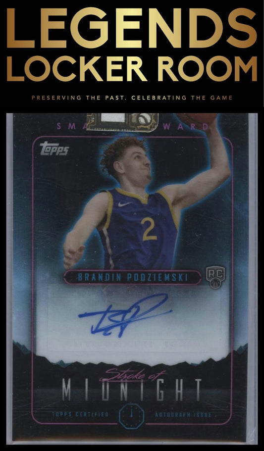 2023-24 Topps Midnight #SMA-BP Brandin Podziemski Stroke of Midnight Autographs