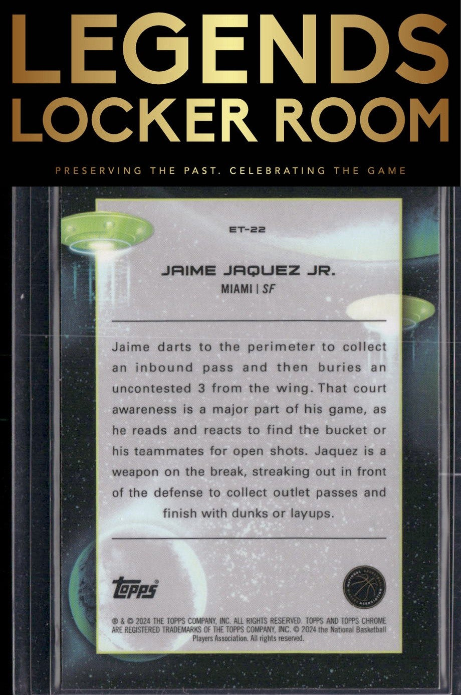 2023-24 Topps Chrome Cosmic #ET-22 Jaime Jaquez Jr. Extraterrestrial Talent