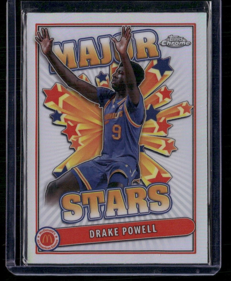 2024 Topps Chrome McDonald's All-American Drake Powell Major Stars Refractor