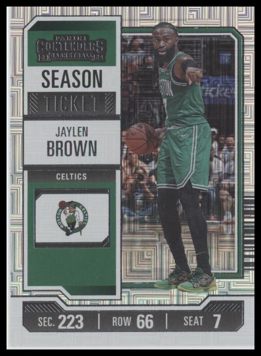 2023-24 Panini Contenders #72 Jaylen Brown Season Ticket Premium Edition