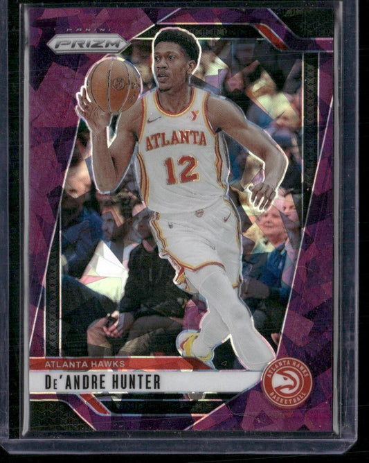 2024-25 Panini Prizm #47 De'Andre Hunter Prizms Purple Ice #/149