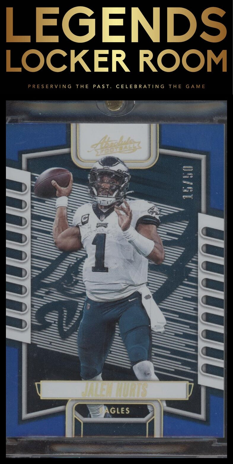 2023 Panini Absolute #28 Jalen Hurts Spectrum Blue #/50