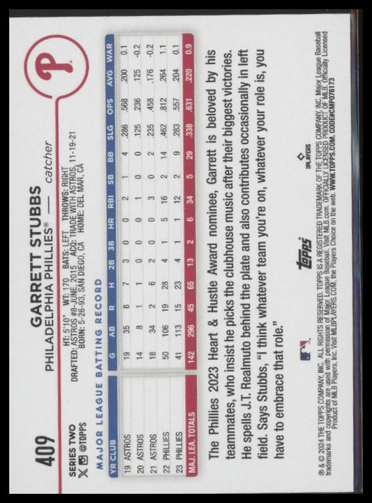 2024 Topps #409 Garrett Stubbs