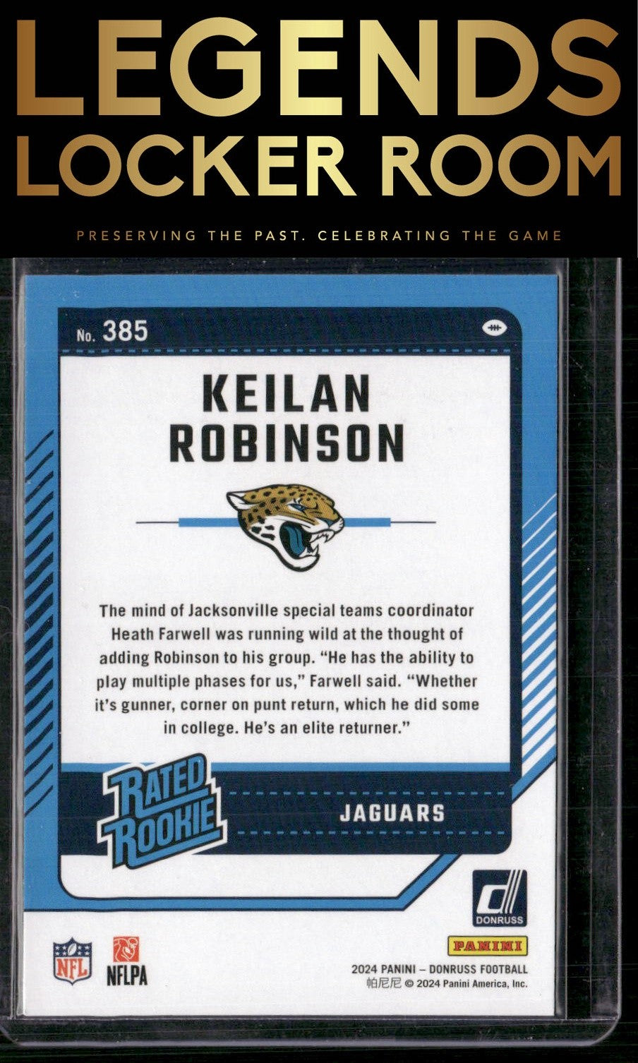 2024 Donruss #385 Keilan Robinson