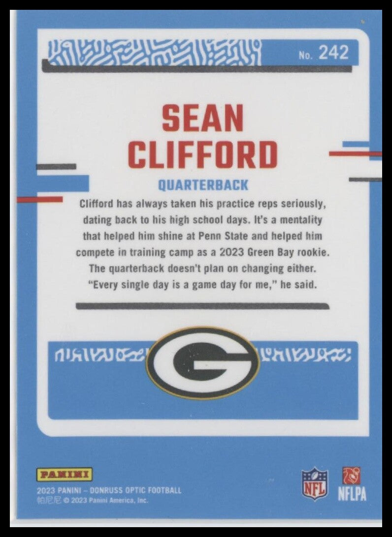 2023 Donruss Optic #242 Sean Clifford