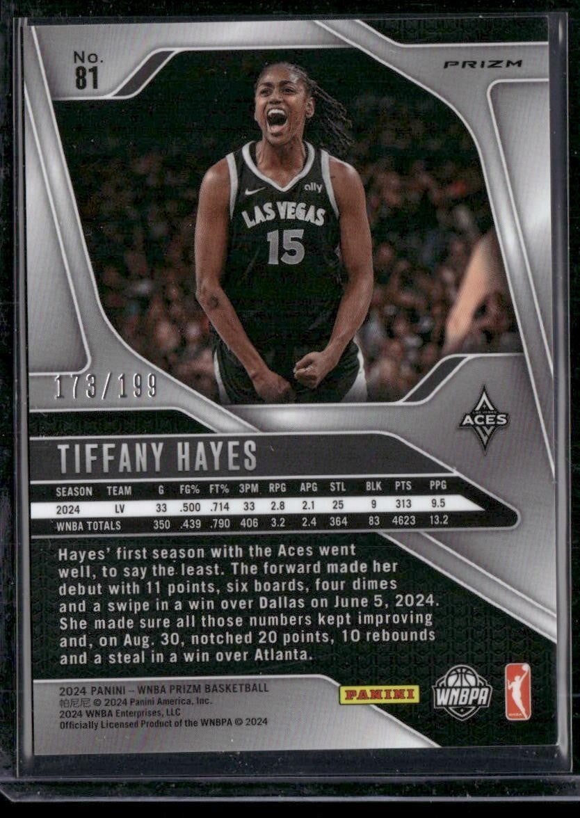 2024 Panini Prizm WNBA #81 Tiffany Hayes Blue Prizms #/199