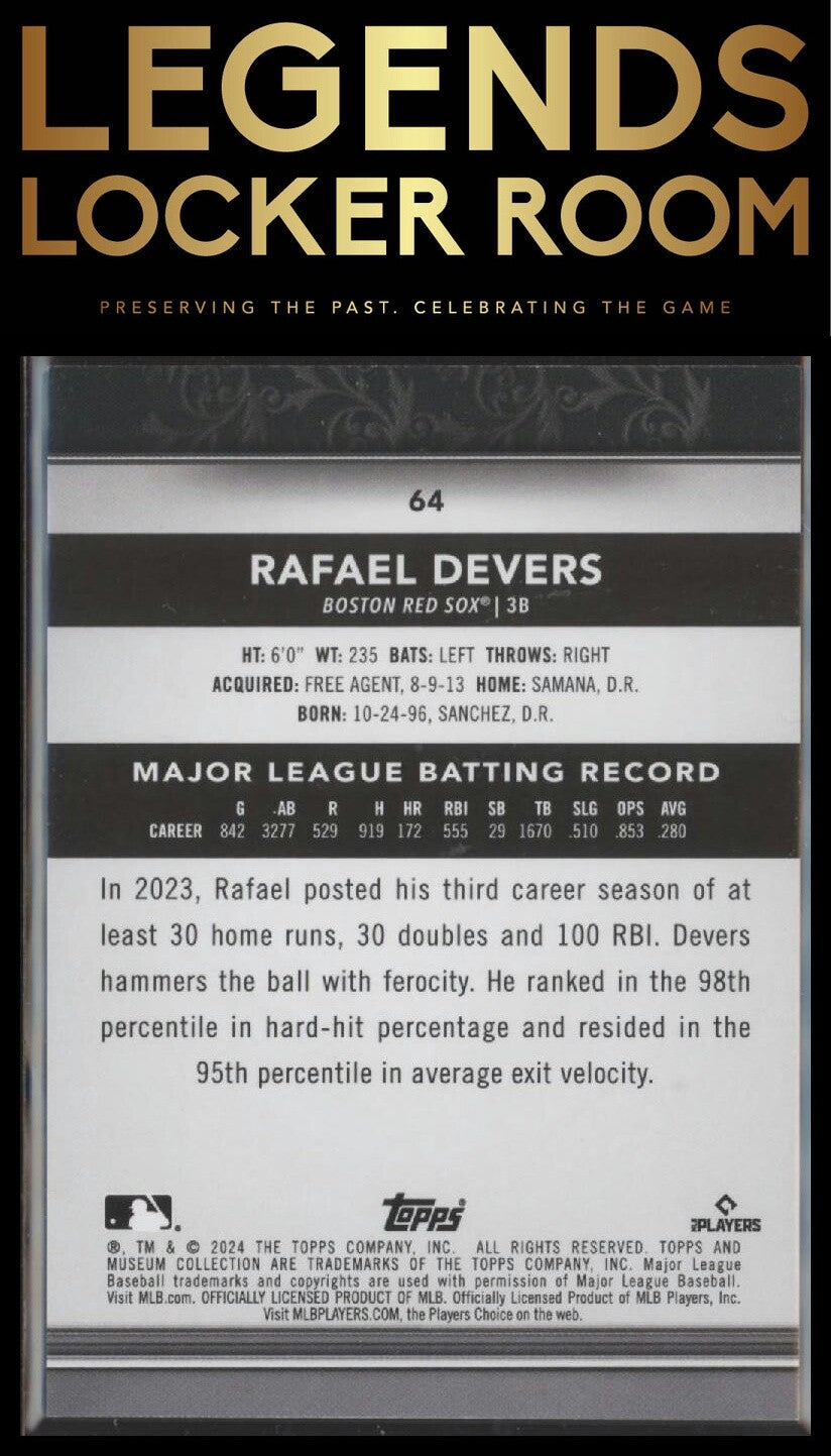 2024 Topps Museum Collection #64 Rafael Devers
