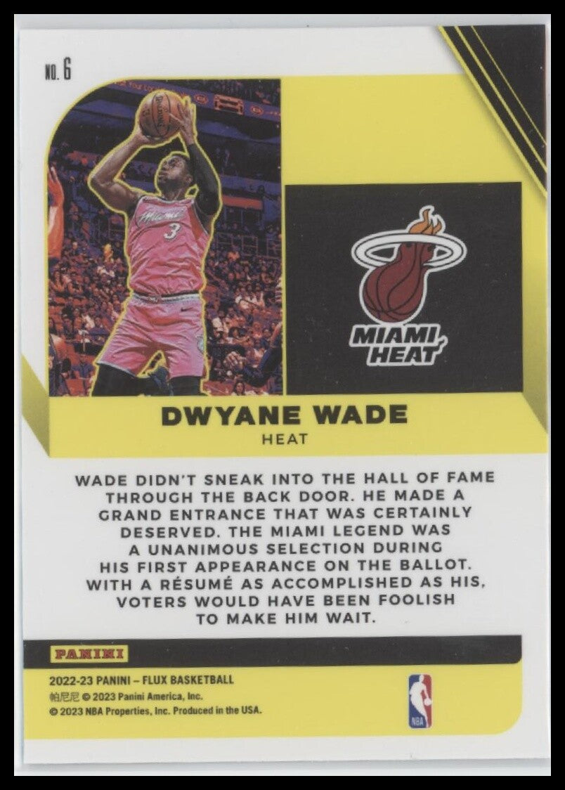 2022-23 Panini Flux #6 Dwyane Wade Hall Influx