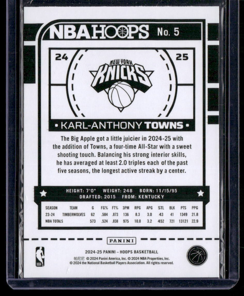 2024-25 Hoops #5 Karl-Anthony Towns
