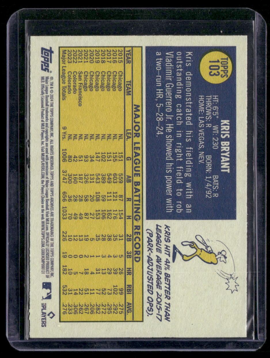 2024 Topps Archives #103 Kris Bryant