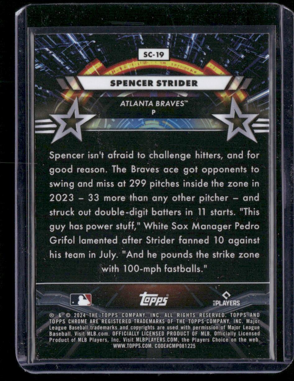 2024 Topps Chrome Cosmic #SC-19 Spencer Strider Star Command
