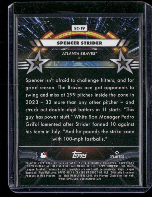2024 Topps Chrome Cosmic #SC-19 Spencer Strider Star Command