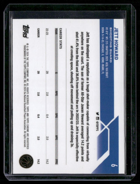 2023-24 Topps Chrome #6 Jett Howard