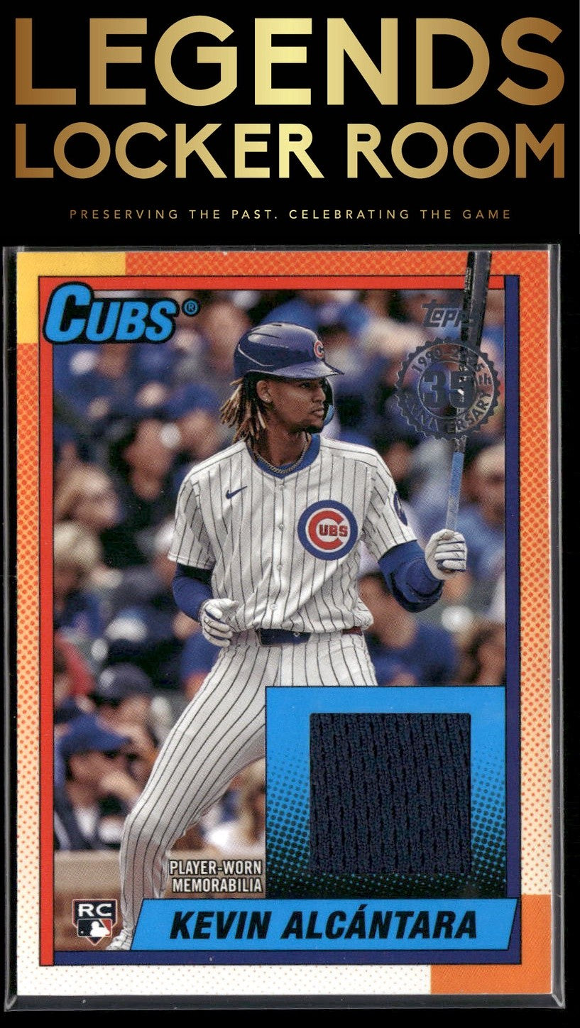 2025 Topps Kevin Alcántara 1990 Topps Baseball 35th Anniversary Relics