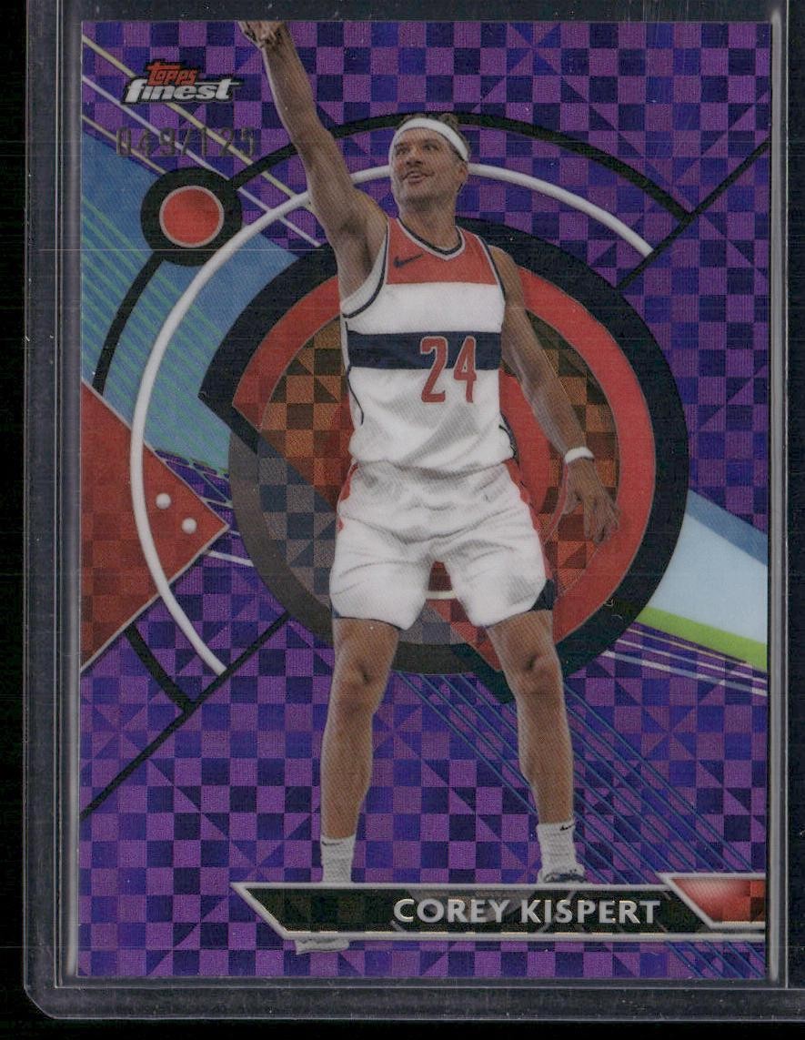 2023-24 Finest #74 Corey Kispert Purple Checkerboard Refractors #/125