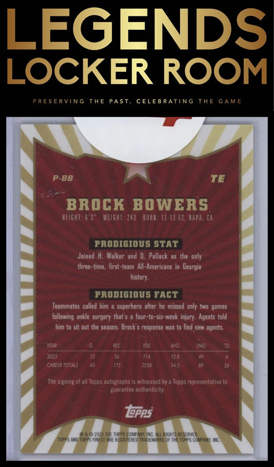 2024 Finest Brock Bowers Prodigies Auto Oil Spill Geometric Refractor /10