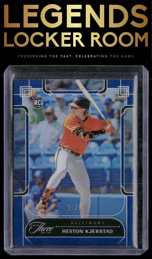 2024 Panini Three and Two #56 Heston Kjerstad Holo Blue #/15