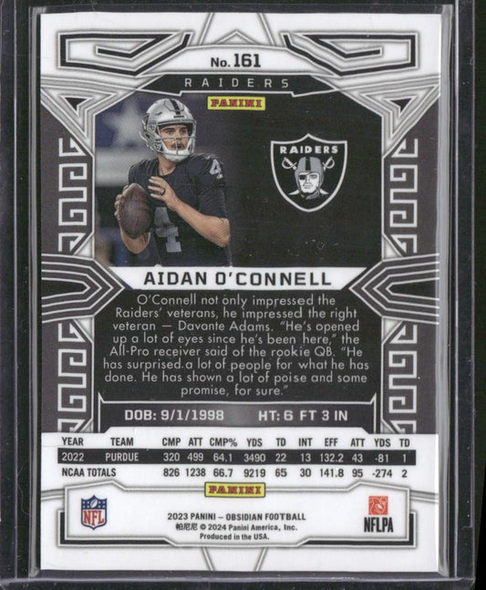 2023 Panini Obsidian #161 Aidan O'Connell