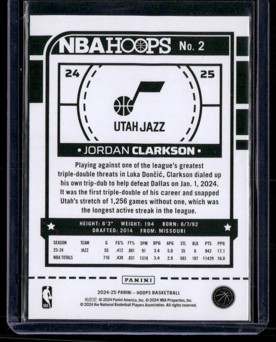 2024-25 Hoops #2 Jordan Clarkson