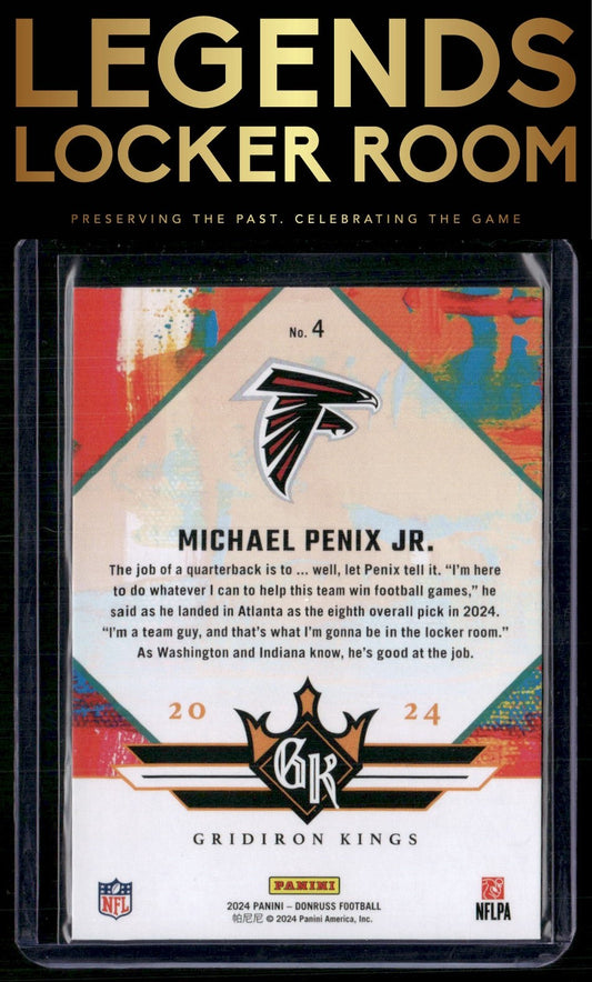 2024 Donruss #4 Michael Penix Jr. Rookie Gridiron Kings