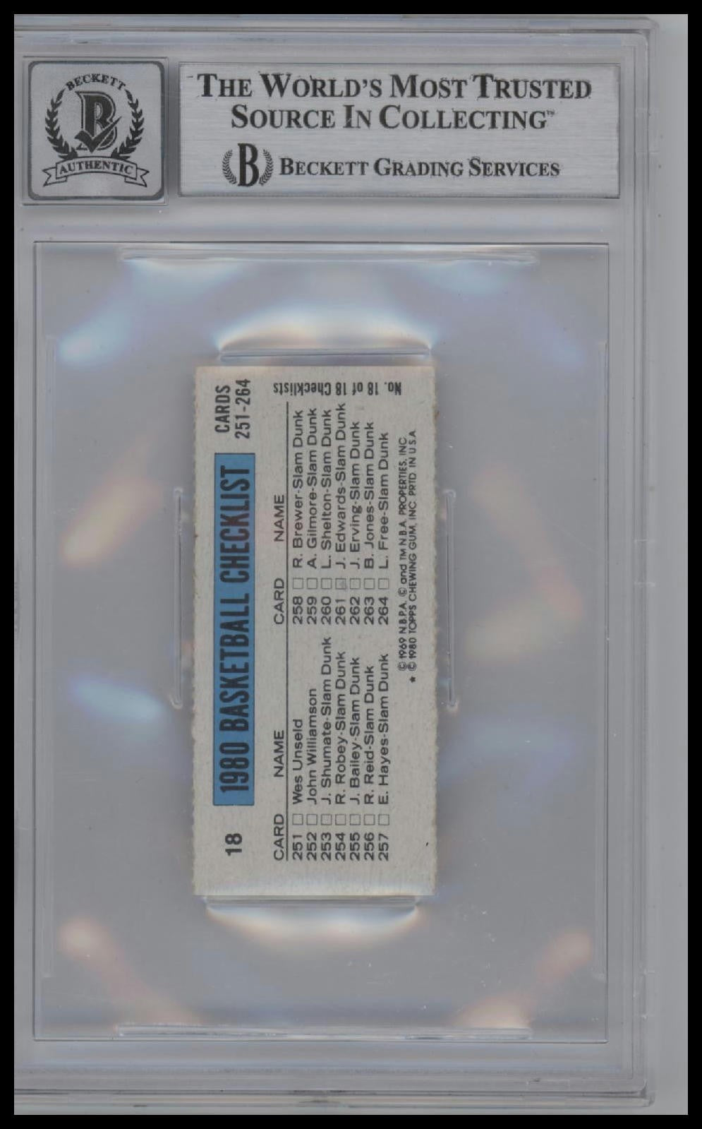 1980-81 Topps Single Panel #18 Magic Johnson AS Auto BGS 10